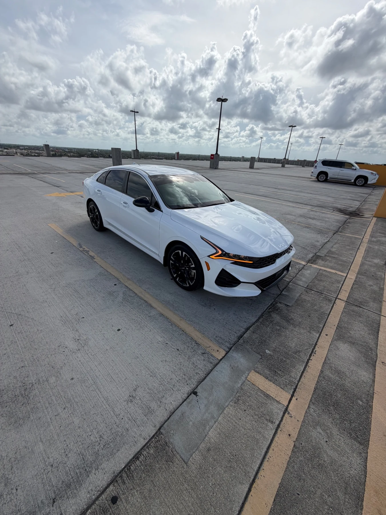 2024 Kia K5 — white premium sedan available for rent in Miami